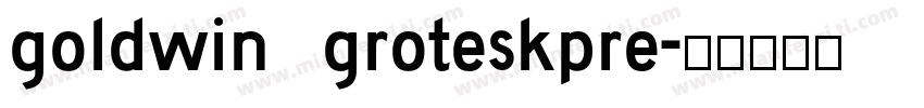 goldwin groteskpre字体转换
